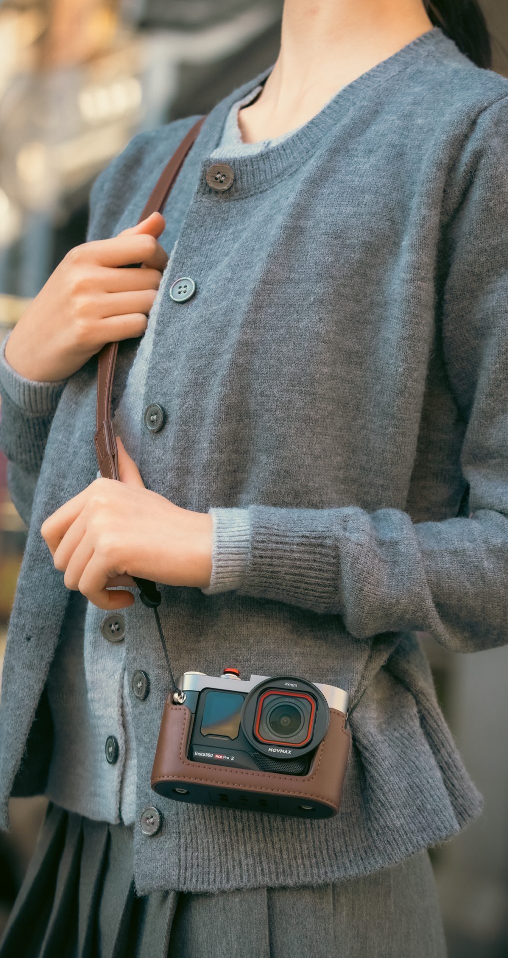 Camera Strap Leather - Movmax Custodia Vintage in Pelle e