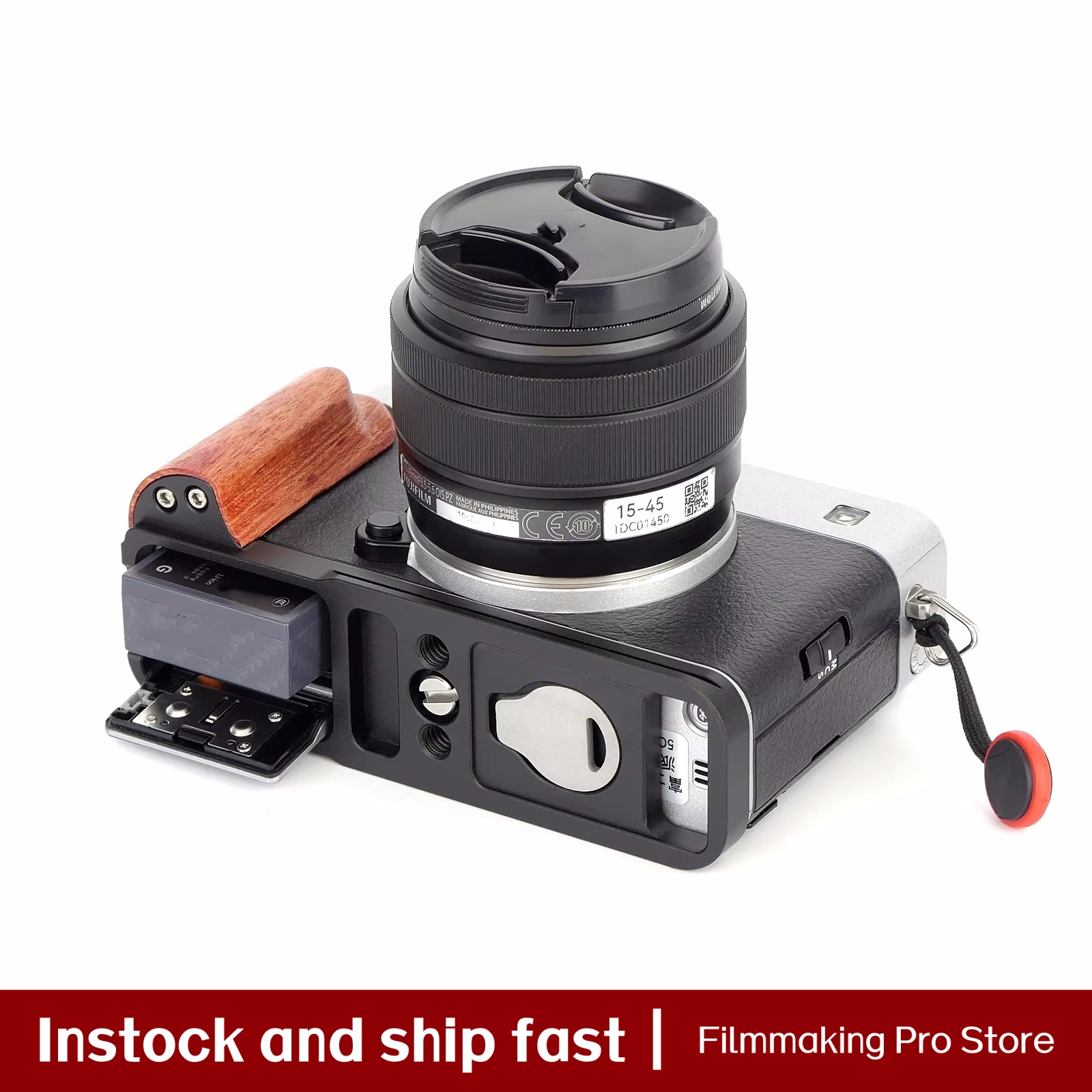 Camera Cage Baseplate - FITTEST Impugnatura in Legno per Fotocamera