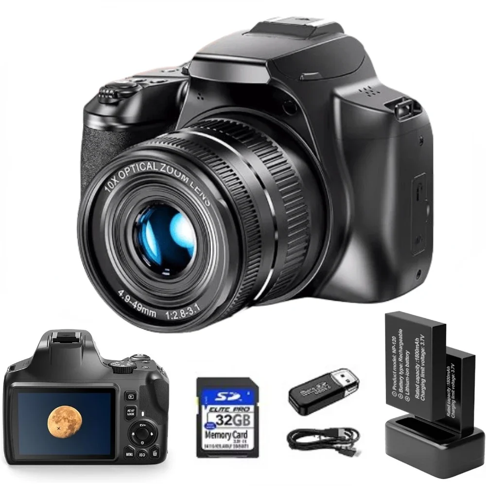 Photography Zoom - Fotocamera digitale 4K per fotografia Zoom