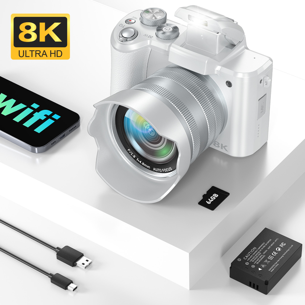 Photography Zoom - Fotocamera digitale 8K per fotografia, fotocamera