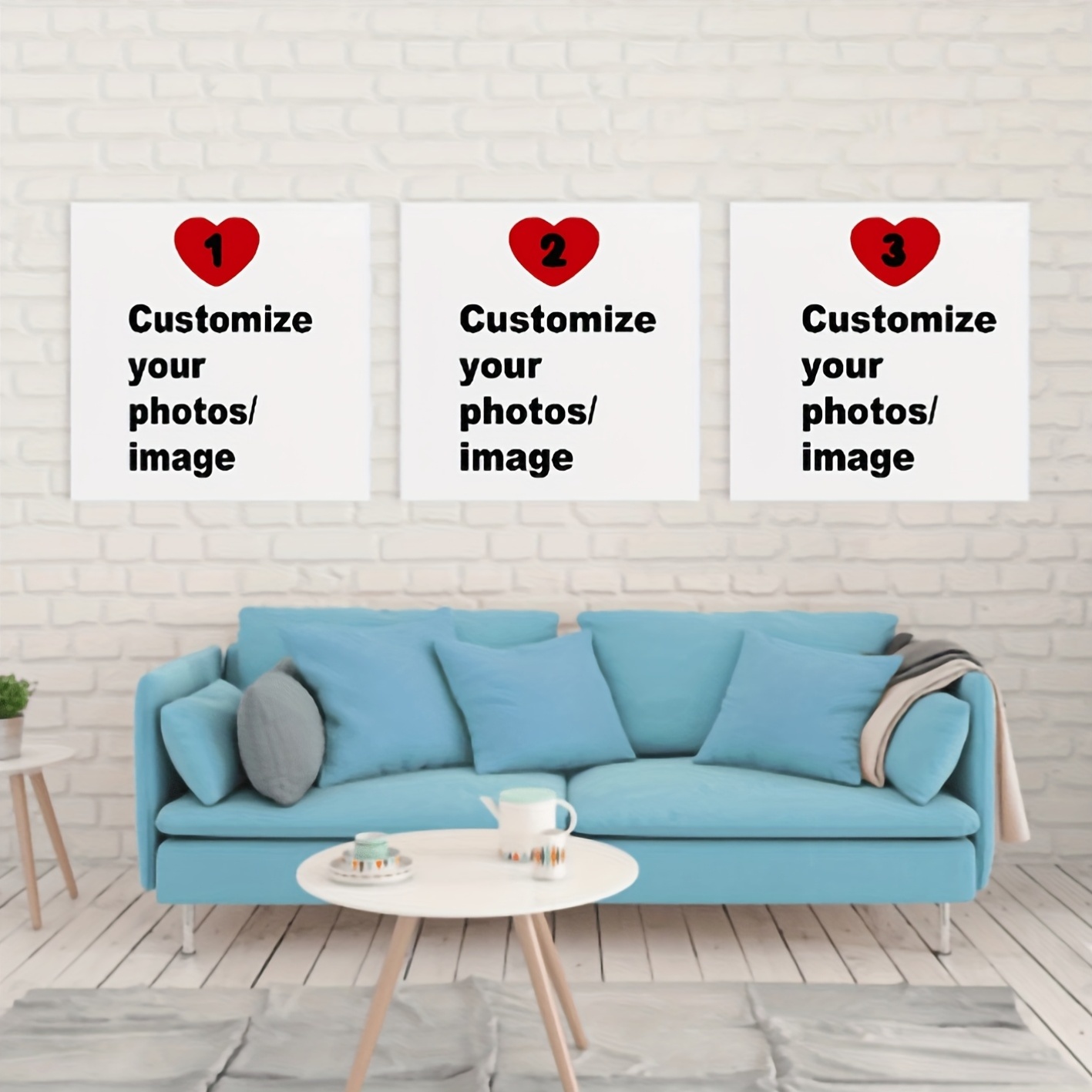 Photography Gallery - 3 pezzi/set poster su tela quadrato