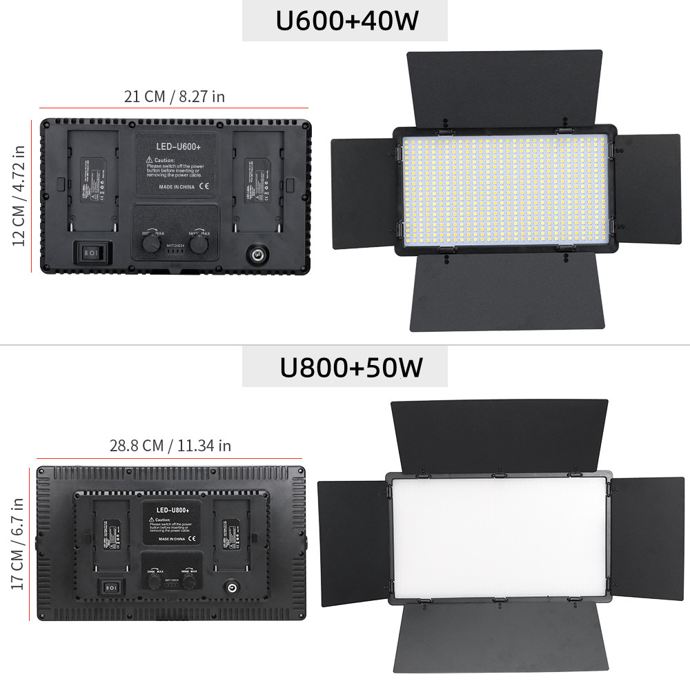 U800 600 LED Video Panel Light - Video Led Light Panel recensione e prezzo