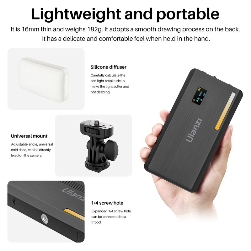 Ulanzi VL200 Soft Bi-Color LED - Video Led Light Panel recensione e prezzo
