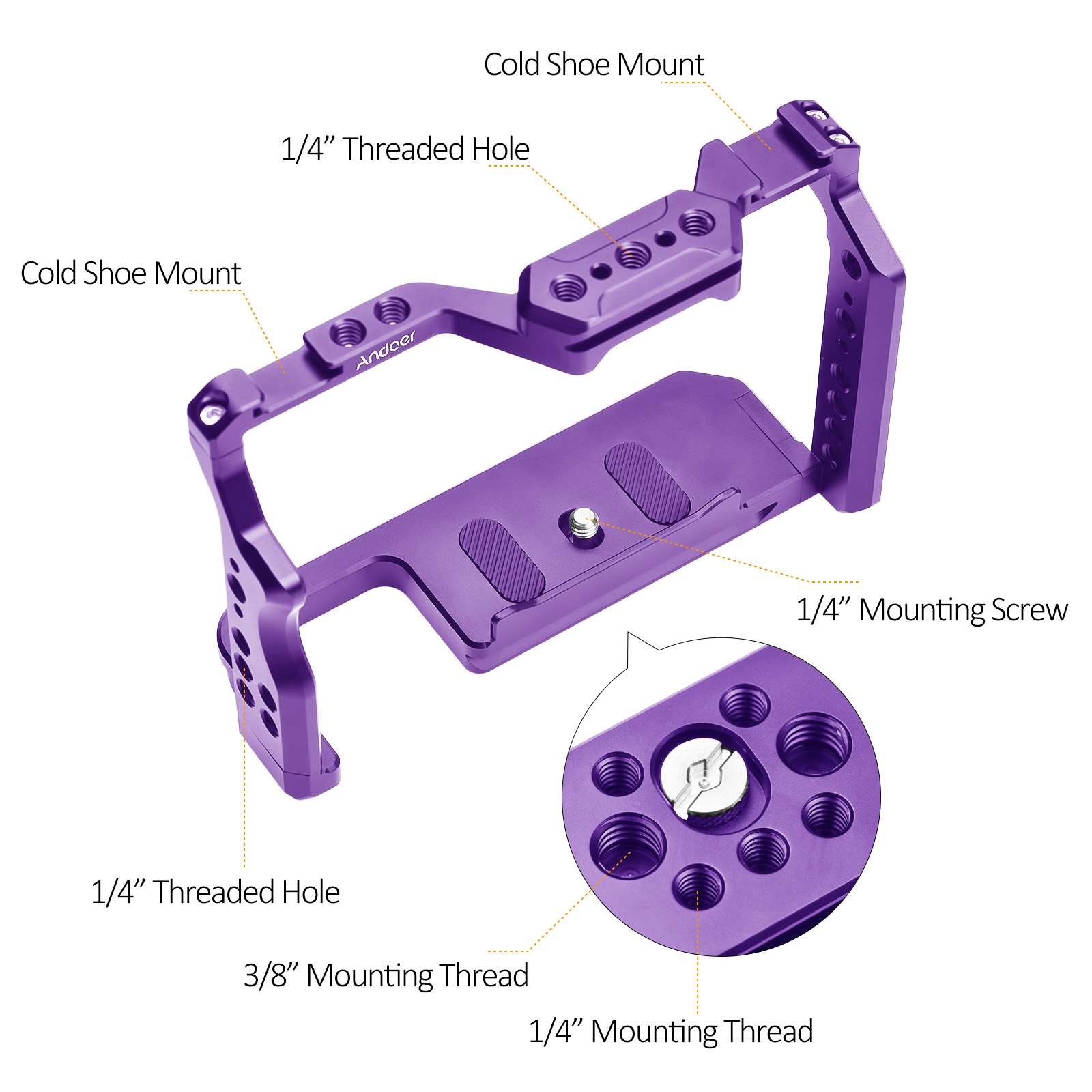 Andoer Gabbia per fotocamera G - Camera Cage Baseplate recensione e prezzo